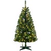 HOMCOM Prelit Artificial Christmas Tree Holiday Decoration with Warm White or Colorful LED Lights - 4 of 4
