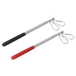 Unique Bargains Stainless Steel Telescopic Portable Anti-slip Flag Pole 2 Pcs - 1 of 4