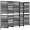 vidaXL Room Divider 5 Panels Black Poly Rattan - 2 of 4