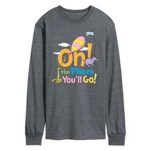 Men's - Dr. Seuss - Oh! The Places You'll Go Long Sleeve Graphic T-Shirt - 1 of 4