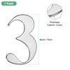 Unique Bargains Self-adhesive 304 Stainless Steel Metal Mailbox Decor House Number 1 Pc - 3 of 4