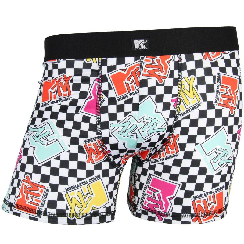 MTV Men's Music Television Allover Logo Adult Boxer Briefs Underwear, 1 of 3