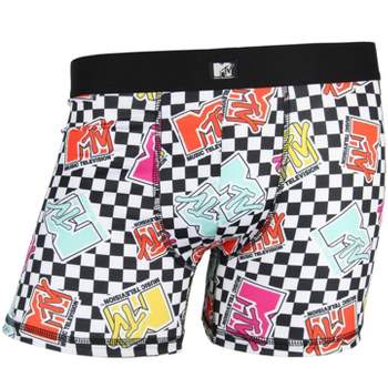 MTV Men's Music Television Allover Logo Adult Boxer Briefs Underwear