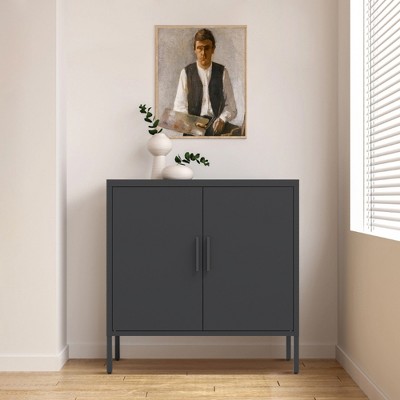 SKRAN Metal Storage Cabinet, Multi-Purpose Steel Cabinets with Doors and  Adjustable Shelves for Home, Office, and School