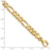 Black Bow Jewelry Men's 14k Yellow Gold, 7mm Figaro Chain Bracelet, 8 Inch - 4 of 4