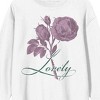 Vintage Rose Lovely Men's White Graphic Crew Neck Sweatshirt - 2 of 3