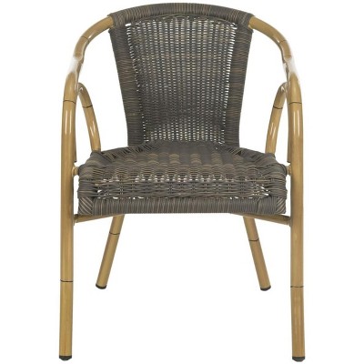 Dagny Brown Wicker and Aluminum Arm Chair Set
