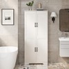 COZONY Tall Pantry Cabinet with Adjustable Shelves, 2 Doors, Freestanding Storage Organizer for Kitchen, Dining Room, Basement - 2 of 4