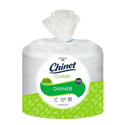 Chinet® Classic White Paper Dinner Plates, 100 ct - King Soopers