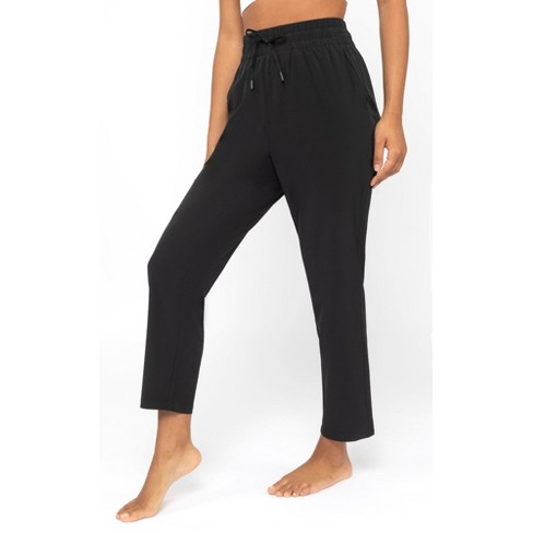 90 Degree By Reflex Women’s Medium Black High Drawstring Waist Yoga Pants  NWOT