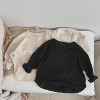 MyKids-USA Baby Boy And Girl Solid Color O-Neck Design Long-Sleeved Tops In Spring - 3 of 4