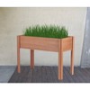 Gulches Set of 2 Brown Raised Planters Garden Beds, 22x8x6 - with Grid Design, Outdoor Wooden Planters and Plant Stand with Climbing Trellis - 4 of 4