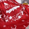 Lomsoe Christmas Flannel Throw Blanket for Couch, Soft Fuzzy Cozy Blankets for Winter, Green Reindeer Patternt Decoration Blanket. - 3 of 4