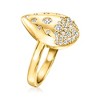 Ross-Simons 0.50 ct. t.w. Scattered White Topaz Teardrop Ring in 18kt Gold Over Sterling - 3 of 4