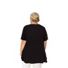 Women's Cotton Applique Short Sleeve V-Neck Top - Plus - On The Plus Side - 2 of 3