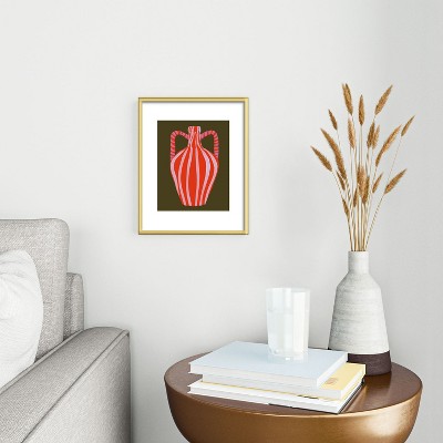 Gold Metal Frame Modern Vase Art Print