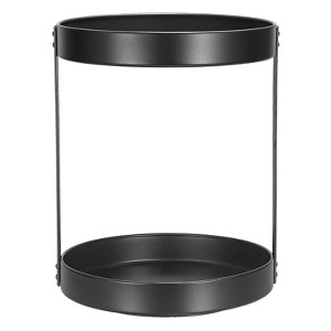 Unique Bargains Carbon Steel Kitchen Turntable Metal Condiment Lazy Susan Organizer Black - 1 of 4