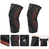 Unique Bargains Knee Brace Protection with Patella Gel Pads for Physical Exercise Pain Ease Gray With Orange Line 2Pcs - 3 of 4
