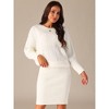 Seta T Women's Long Batwing Sleeve Cable Knit Chunky Pullover Sweater Dress - 3 of 4