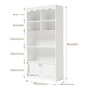 Bookshelf 5 Tier Open, Bookcase Modern with Doors, Wood Bookcase Storage Organizer Shelf, 63 inch Storage Shelves for Bedroom Living Room Office - 2 of 4