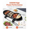VEVOR 2-in-1 Hot Pot & Grill, 2200W Smokeless Korean BBQ Shabu Shabu with Dual Temp Control and Non-Stick Pan, Perfect for 1-6 People Family Meals - 2 of 4