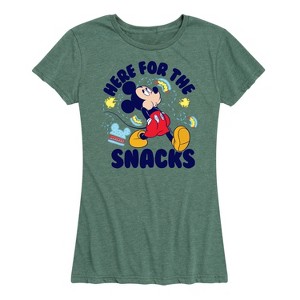 Women's - Disney - Here For The Snacks Short Sleeve Graphic T-Shirt - 1 of 4