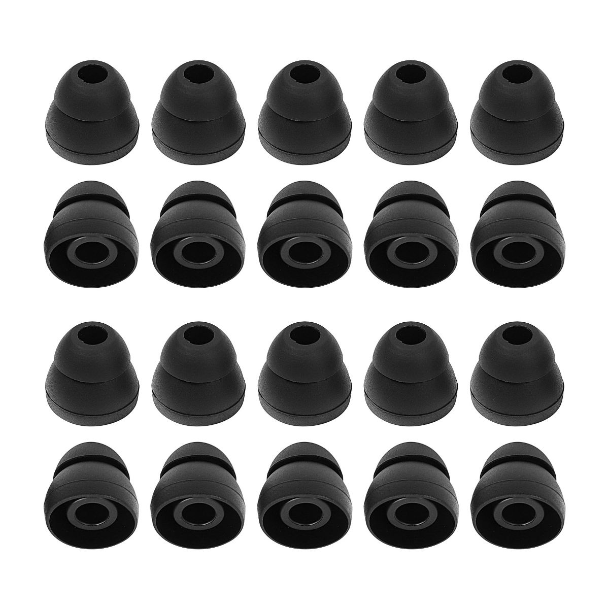 Unique Bargains Soft Silicone Noise Reduction Earbud Tips 13 x 13mm, Black 20 Pcs
