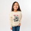 The Juniper Shop Pink Daisies Watercolor Youth Sweatshirt - XL - Natural - 2 of 4