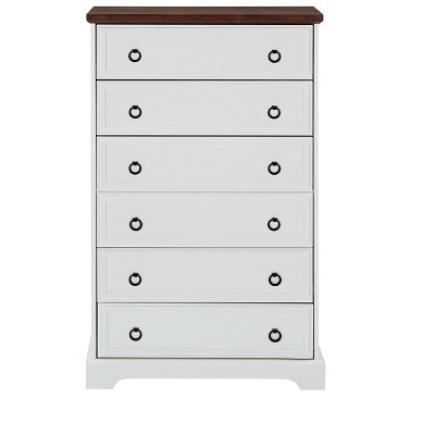 NicBex 6 Drawer Dresser for Bedroom,Modern Tall Storage Dresser Cabinet with Metal Handles for Entryway,Hallway,Living Room