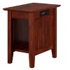 AFI Furnishings Nantucket Chair Side Table with Charging Station in Walnut - 2 of 4