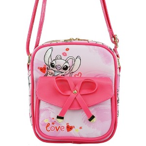Disney Lilo and Stitch Angel 8" Vegan Leather Crossbody Shoulder Bag - 1 of 2