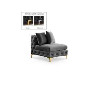 Meridian Furniture,Tremblay Velvet Armless Chair - 1 of 4