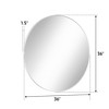 36"x36"Matte Round Rectangle Bathroom Vanity Mirror, Over-Sink Wall Mirror with HD Tempered Glass and Rust-Resistant Aluminum Frame,White - 4 of 4