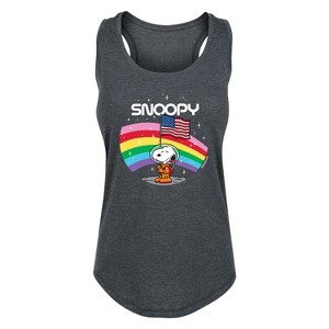 Women's - Peanuts - Space Snoopy Graphic Racerback Tank - 1 of 4