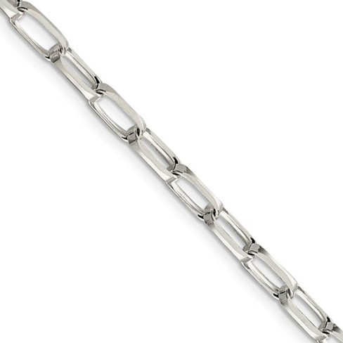 Black Bow Jewelry 4.5mm, Sterling Silver Half Round, Solid Curb Chain Bracelet - image 1 of 4