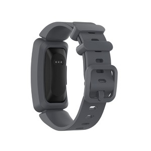 Insten Silicone Watch Band Compatible with Fitbit Inspire, Inspire HR, and Ace 2, Fitness Tracker Replacement Bands, Gray - 1 of 4
