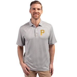 Pittsburgh Pirates Cutter & Buck Forge Eco Double Stripe Stretch Recycled Mens Big &Tall Polo - 1 of 1