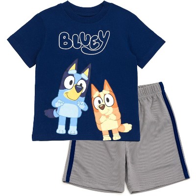 Bluey Bingo Infant Baby Boys T-shirt And Mesh Shorts Outfit Set Blue ...