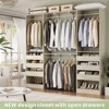 Aheaplus 20"-60" Closet System with Three Wooden Drawers - 3 of 4