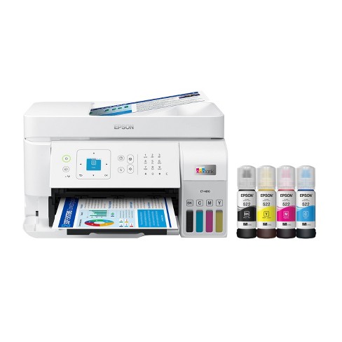 - Color All-in-one Scanner Inkjet Epson Target Et-4810 Copier Ecotank : White Printer