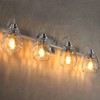 Bathroom Light Fixtures,Chrome Vanity Light Fixtures Over Mirror Wall Mount Lighting Fixture with Hammered Glass Shade E26 Socket for Hallway Kitchen - 2 of 4
