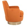 CAVINAS 360° Swivel Barrel Accent Chair,Luxury Velvet Accent Armchair Reading Chair for Living Room,Modern Lounge Chair with Steel Base - 3 of 4