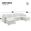 NicBex Modern 134" Chenille Sectional Sofa Modular U Shape Sofa Couch with 2 Ottomans for Living Room Apartment - 2 of 4