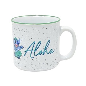Silver Buffalo Disney Lilo & Stitch Aloha 20oz Ceramic Camper Mug - 1 of 4