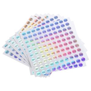 Unique Bargains Office Home Warehouse Self-Adhesive Round Reflective Sticker 10 Sheets - 1 of 4