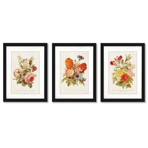 11 x 14 Floral Arrangement Framed Wall Canvas Gold/White - Threshold™  designed with Studio McGee