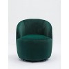 Kumasinova Teddy/Velvet Swivel Accent Chair,Armchair Barrel Chair with Black Powder Coating Metal Ring,Living Room Chair for Bedroom,Office,Nursery - 2 of 4