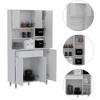 CAVINAS Kitchen Pantry Cabinet,Tall Cabinet with 2 Open Shelves,1 Drawer,6 Covered Door Panels,10 Shelves,Storage Cabinet for Kitchen,Dining - 4 of 4