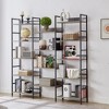 Triple Column 5 Tier Bookshelf, Freestanding Tall Display Shelves, Modern Bookshelves for Bedroom, Living Room and Home Office - 3 of 4