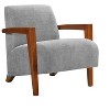 Cesicia 28.5" x 32.5" x 30"H Gray Solid Wood Ultra-Modern Accent Chair for Living Room - 2 of 4